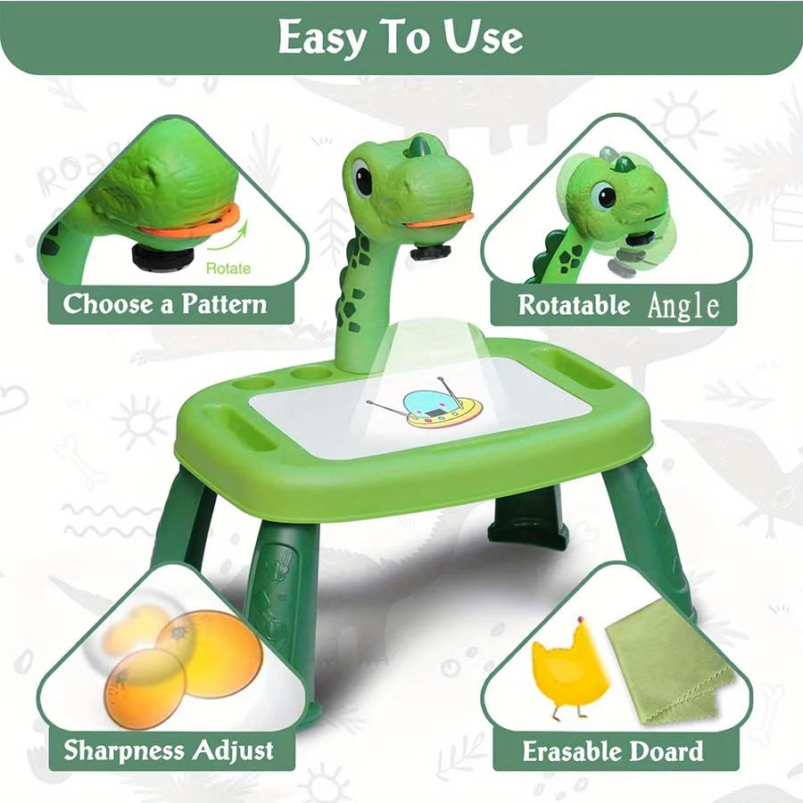 Children's projection painting table