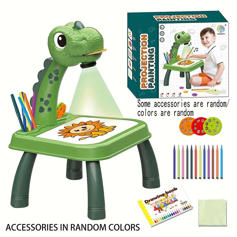 Children's projection painting table