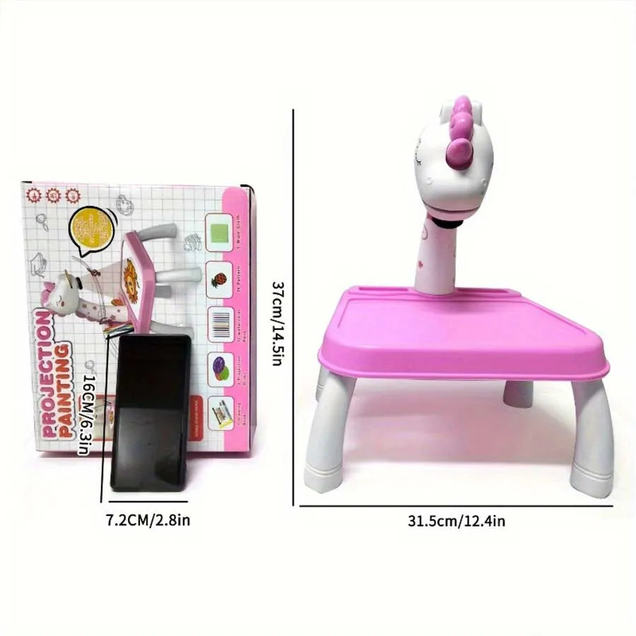Children's projection painting table