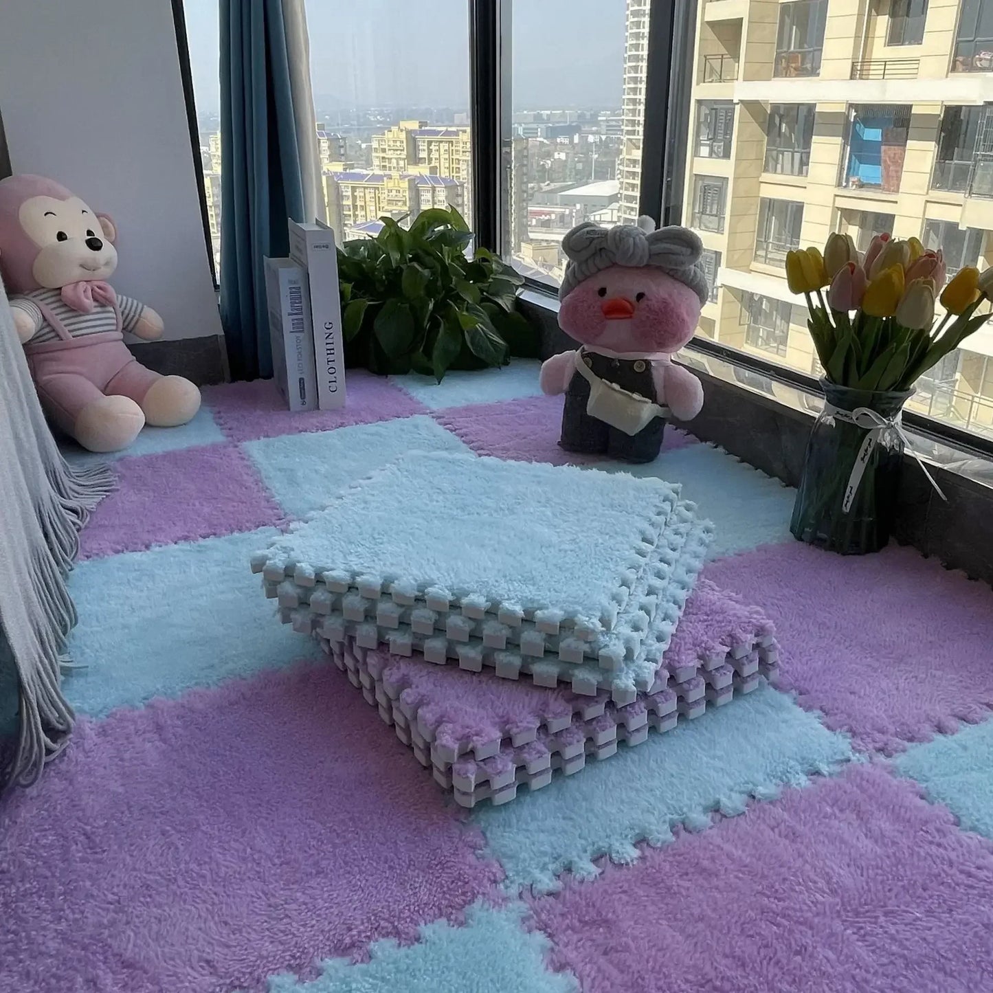 30x30CM Soft Plush Kids Rug