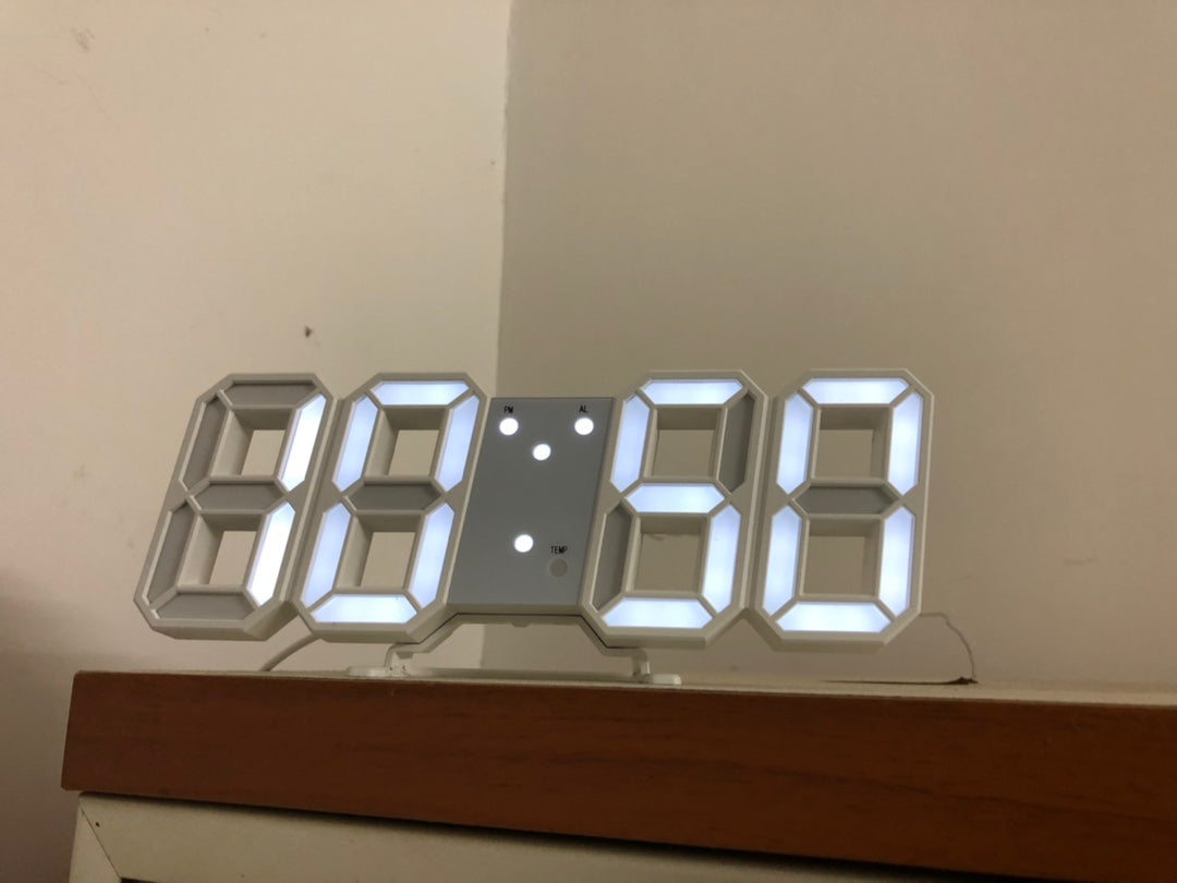 3D Luminous LED Digital Clock - Modern Wall & Desk Display