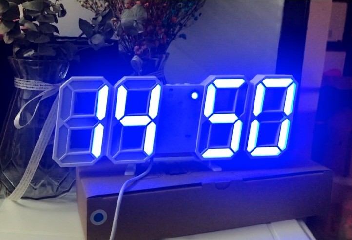 3D Luminous LED Digital Clock - Modern Wall & Desk Display