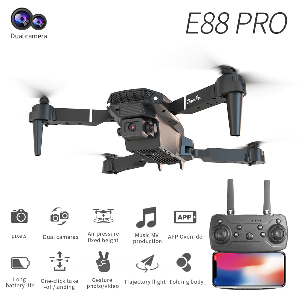 E88 Dual Camera Drone - WiFi FPV Foldable RC Quadcopter