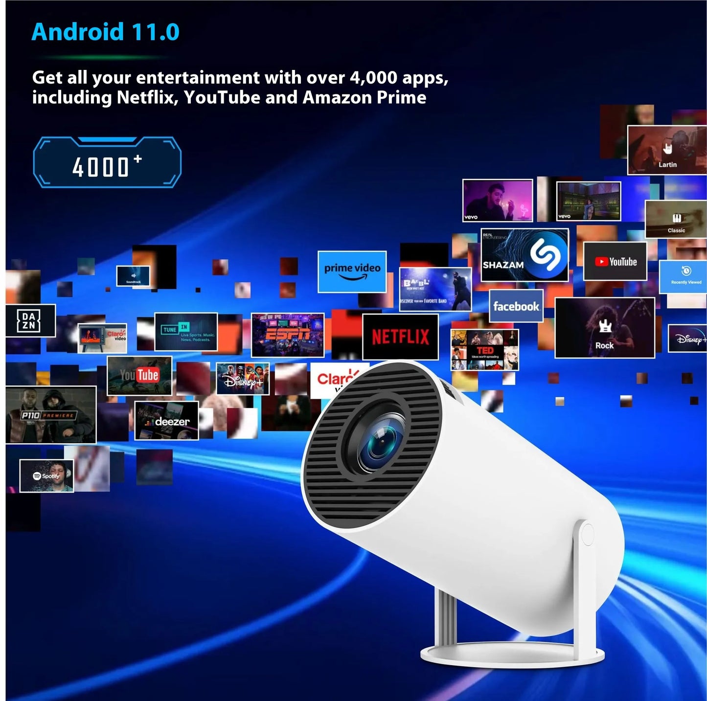 HY300 Pro Projector - Home Theater HD Display