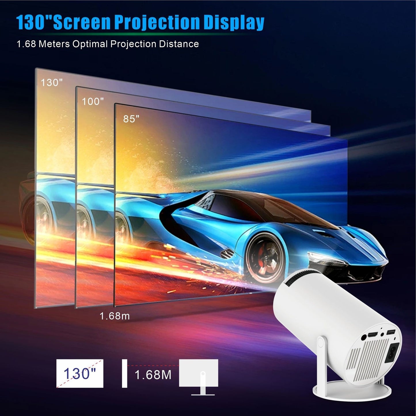 HY300 Pro Projector - Home Theater HD Display