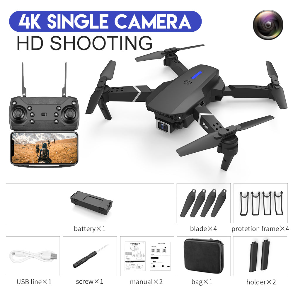 E88 Pro 4K Dual Camera Foldable Drone - HD Aerial Photography