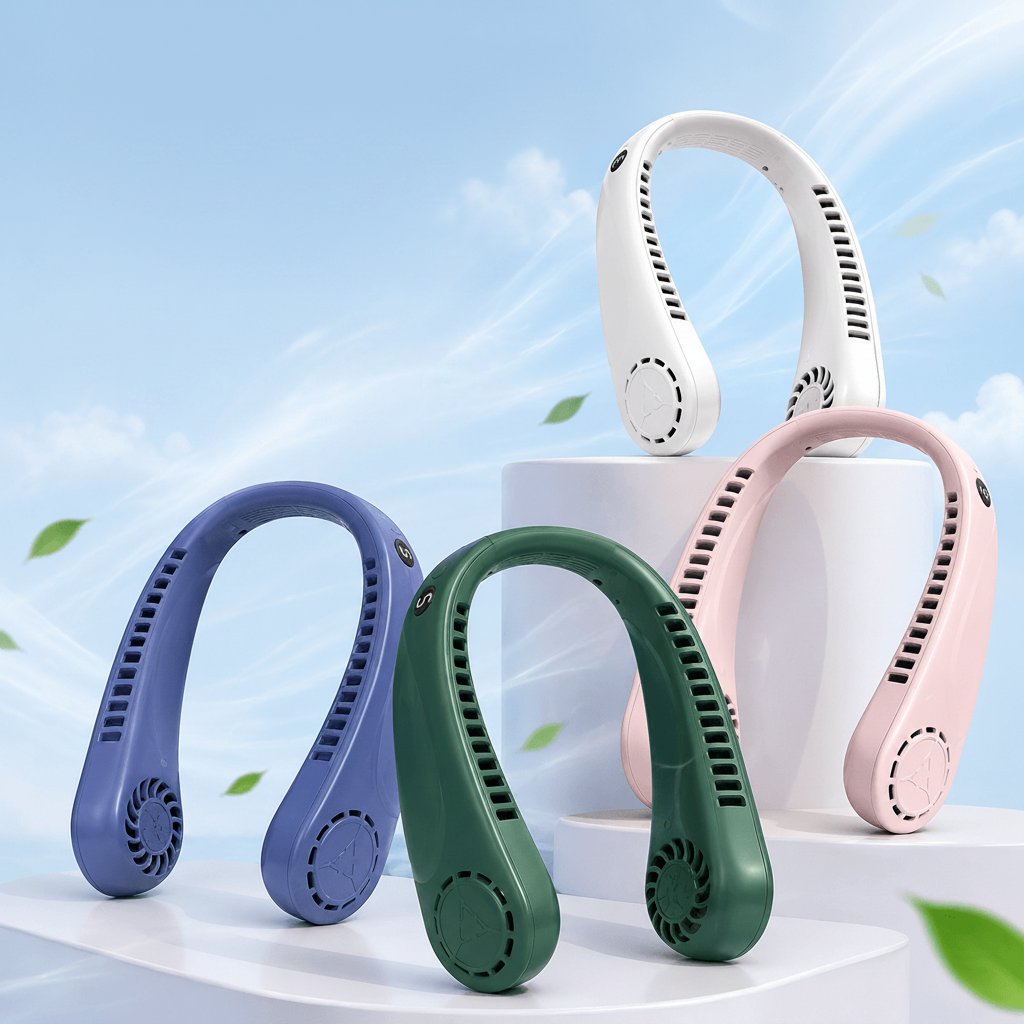 Bladeless Turbine Mini Neck Fan - Portable Hands-Free Cooling