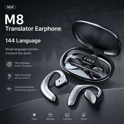 Smart Translation Headphones - Two-Way Conversation Translator