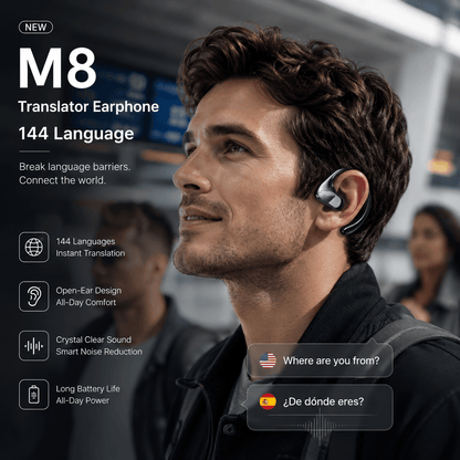 Smart Translation Headphones - Two-Way Conversation Translator