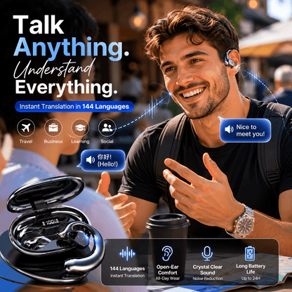 Smart Translation Headphones - Two-Way Conversation Translator