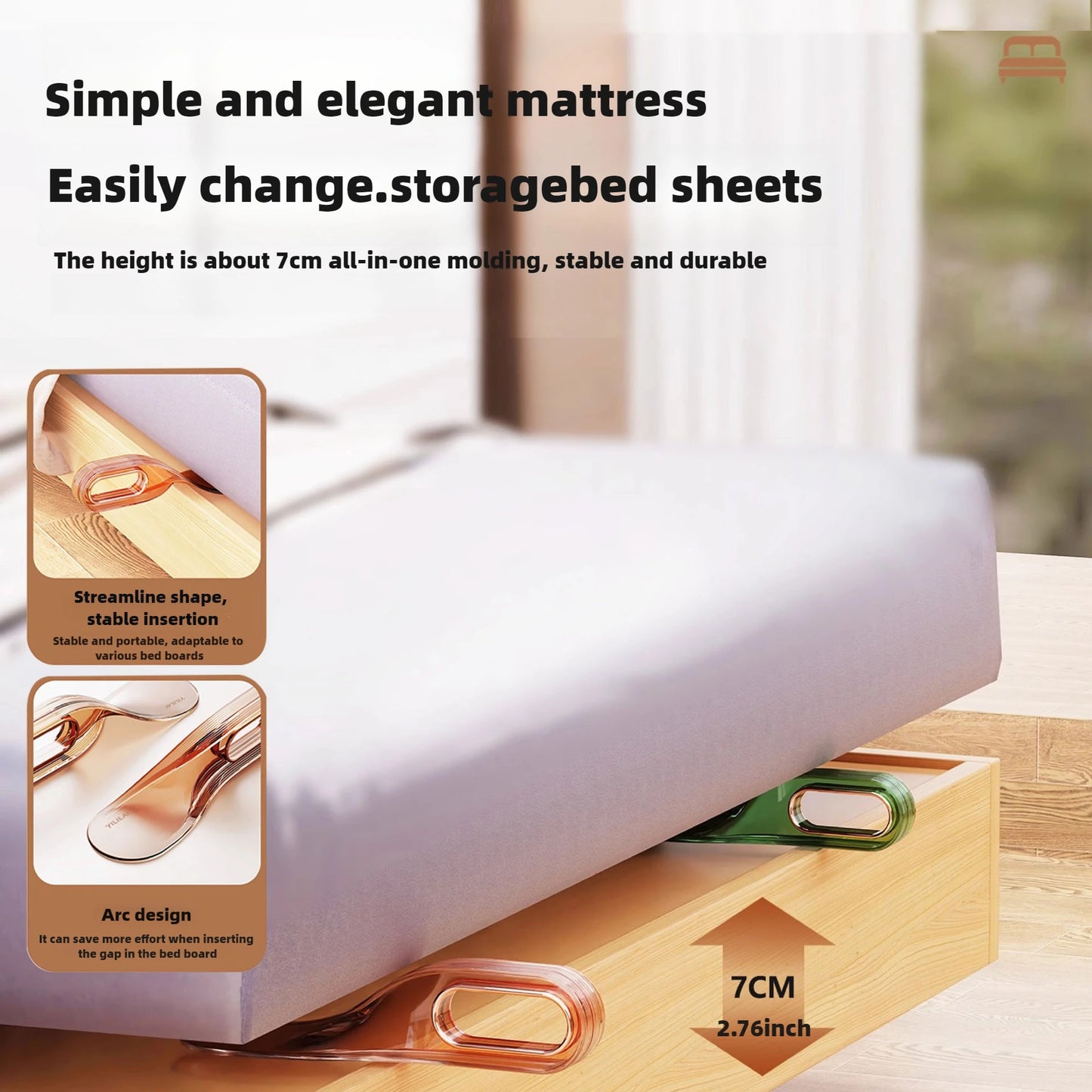 Sheet Changing Portable Tool Mattress Lifter Ergonomic Mattress Wedge Lifter Bed Aid Domestic Mattress Lifting Aid