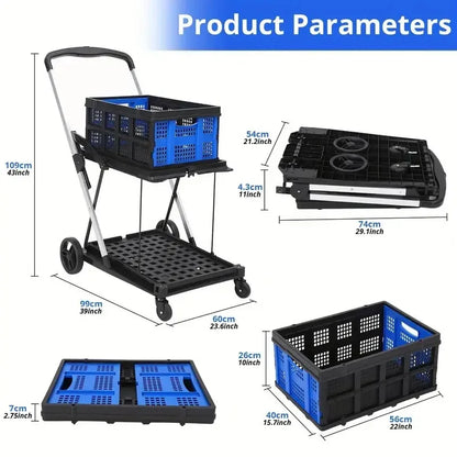 Folding Shopping Cart with Wheels