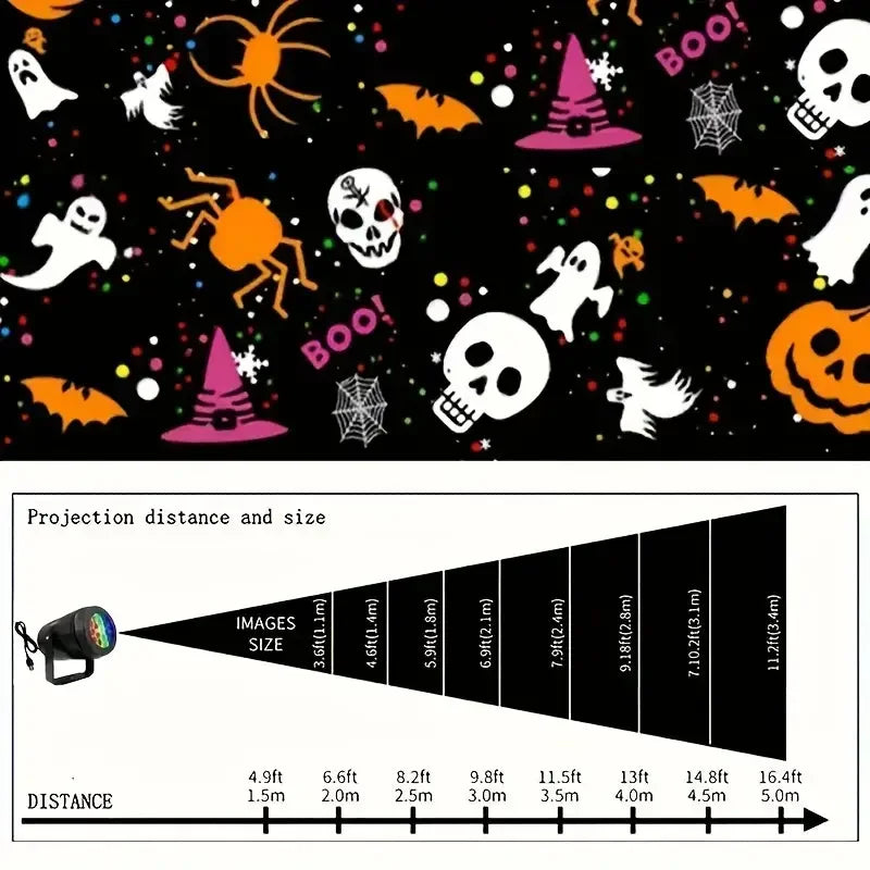 Halloween LED Projector Light with 16 Patterns