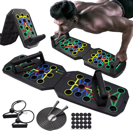 Push-up Board Set Portable Multifunctional Push-up Bar Foldable Fitness Equipment For Chest Abdomen Arms/Back Training