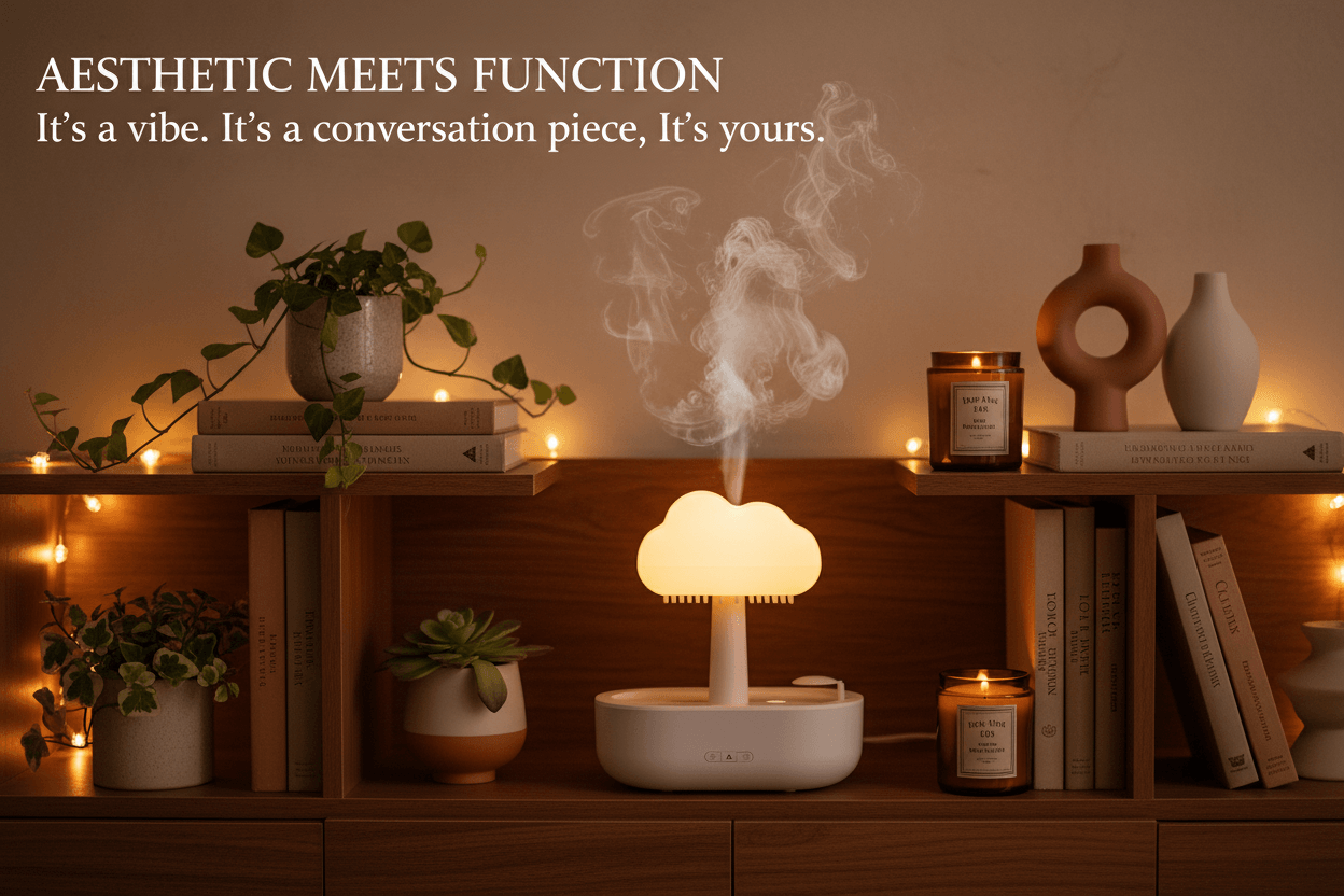 Cool Mist Rain Cloud Humidifier for Home Air Moisture Balance