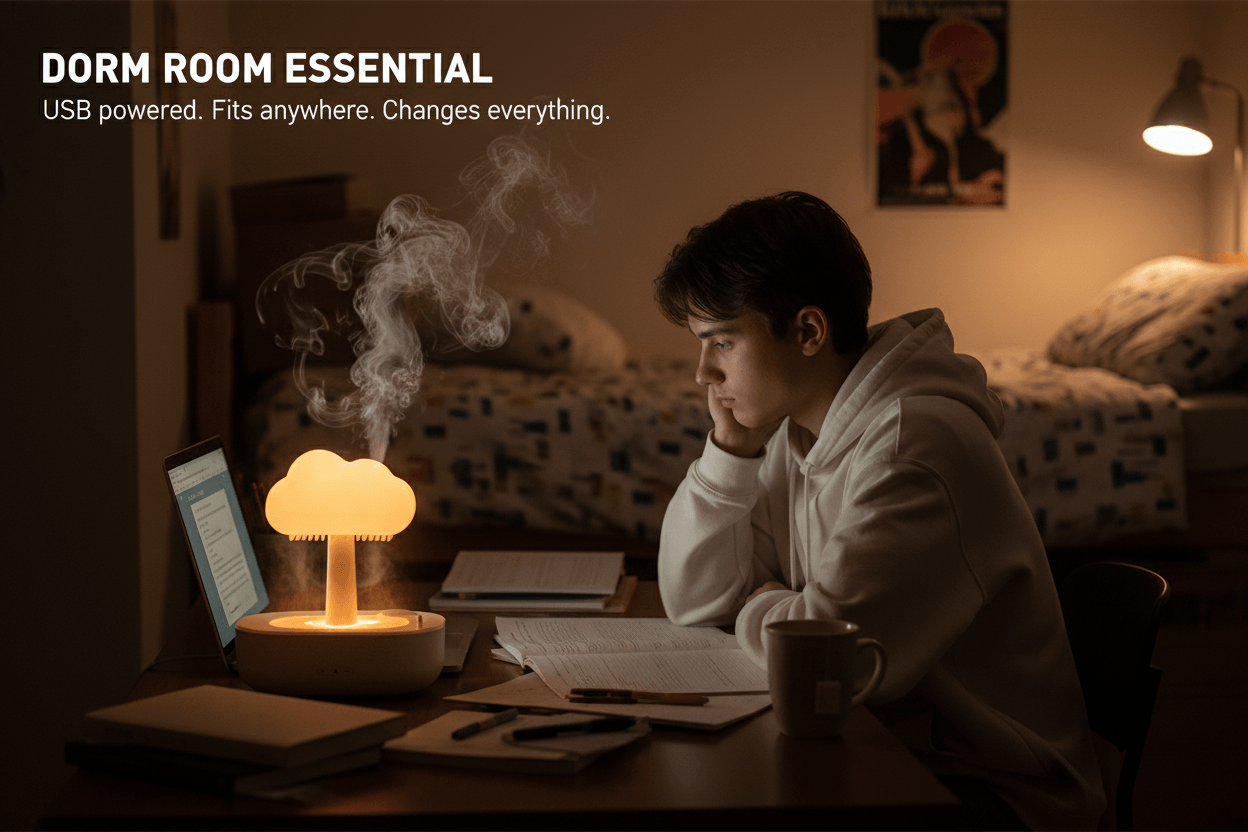 Mini Rain Cloud Humidifier with Color Changing LED Light