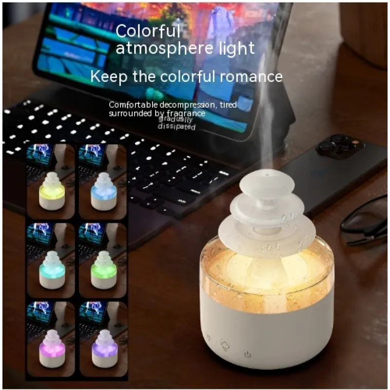 Rain Cloud Night Light Humidifier - Ambient Mood Lighting
