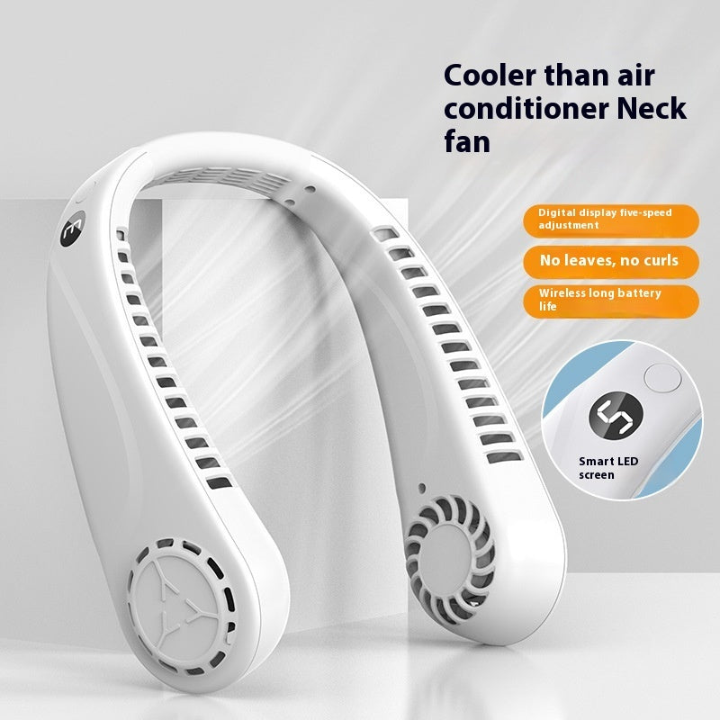 Bladeless Turbine Mini Neck Fan - Portable Hands-Free Cooling