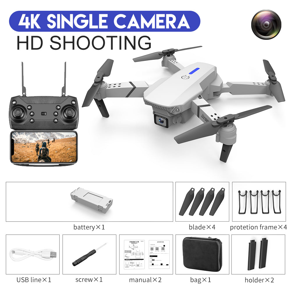 E88 Pro 4K Dual Camera Foldable Drone - HD Aerial Photography