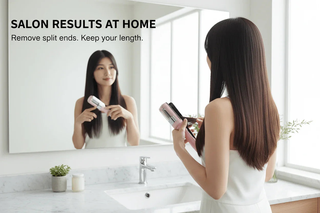 Safe split ends hair remover for long hair care and healthy hair growth