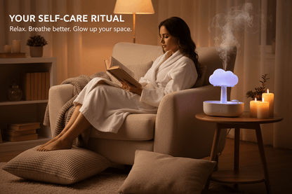 USB Rain Cloud Air Humidifier with Soft LED Night Lamp