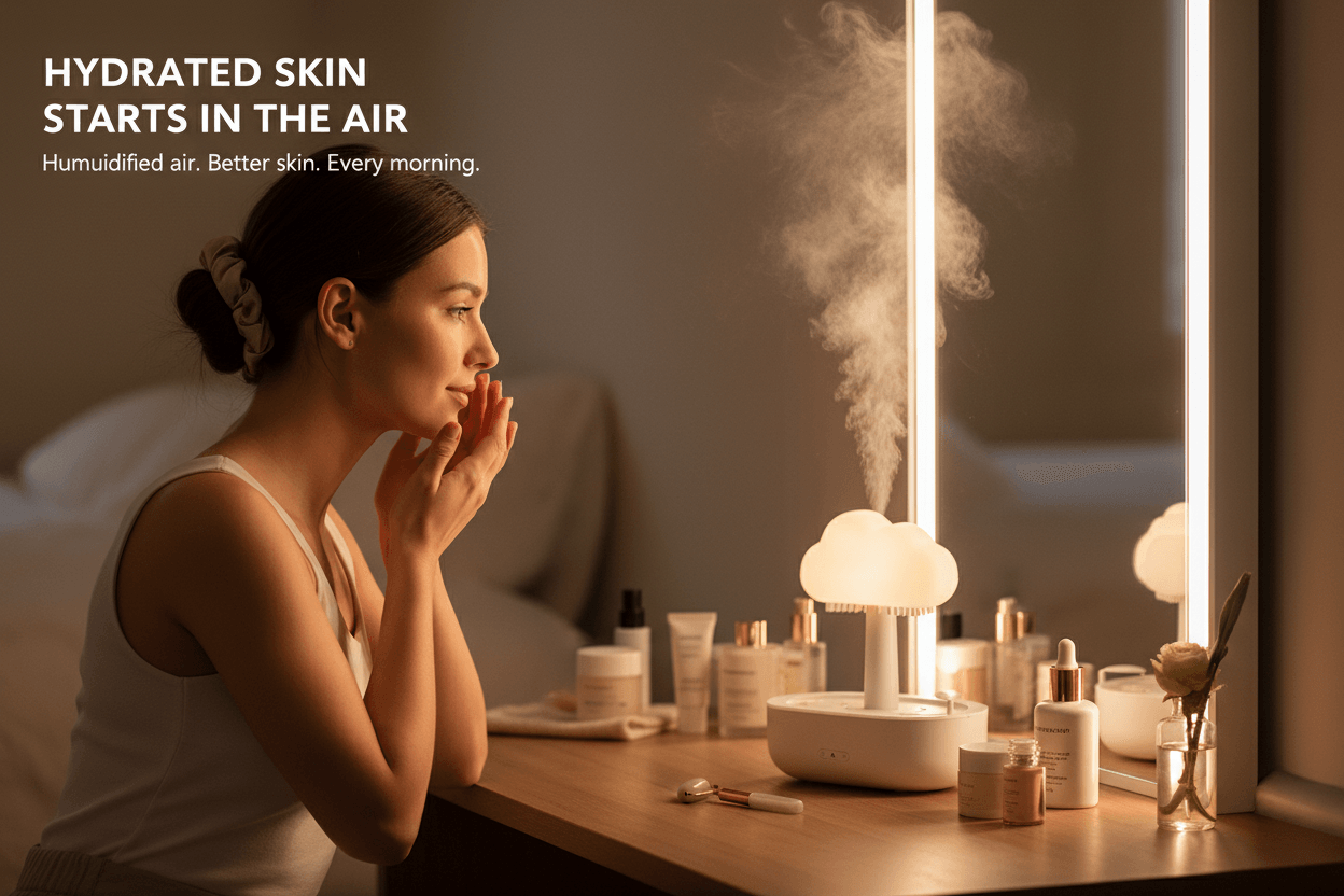 Modern Rain Cloud Humidifier for Bedroom Decor and Air Freshening